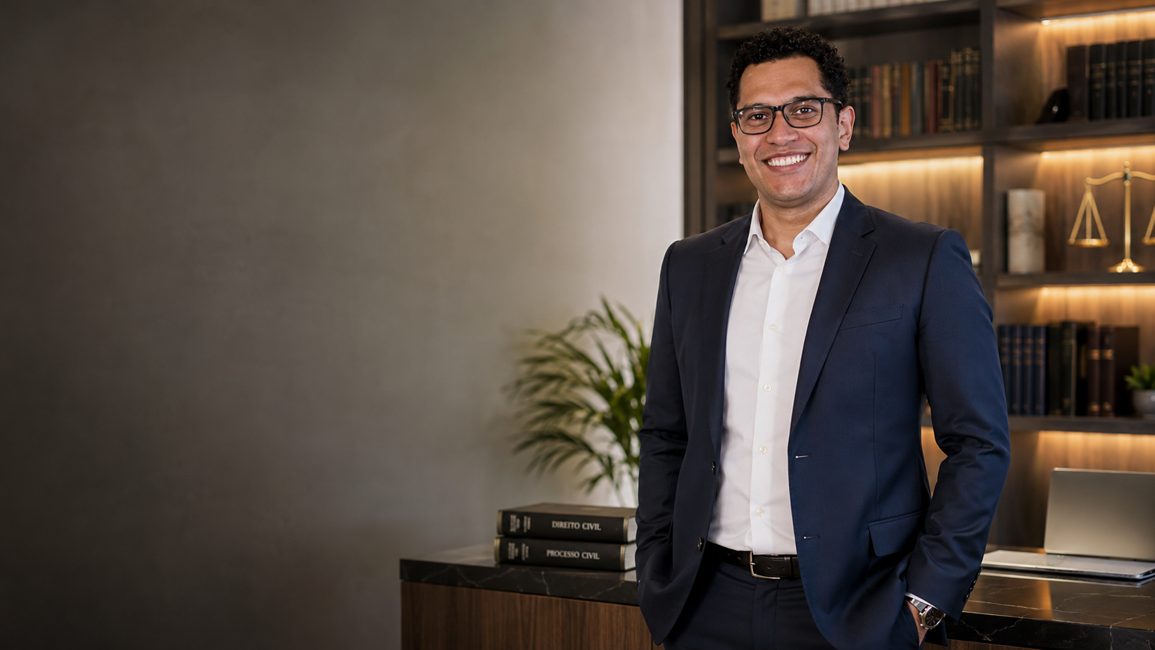 Adrián Cano Franco, abogado y asesor jurídico empresarial, en su oficina